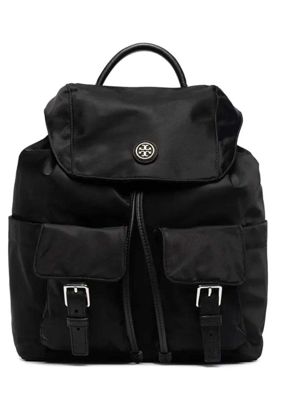 Tory Burch Virginia Flap Black Nylon Backpack